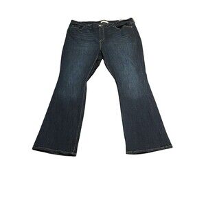 🔥 Women's LEVI SIGNATURE Dark Wash Straight Leg Jeans 36x32 GUC! 🔥